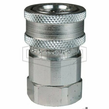 DIXON Snap-Tite by  H Series Interchange Valved Quick Connect Coupling, 1-1/2-11-1/2 Nominal, FNPT, Steel,  12VF12